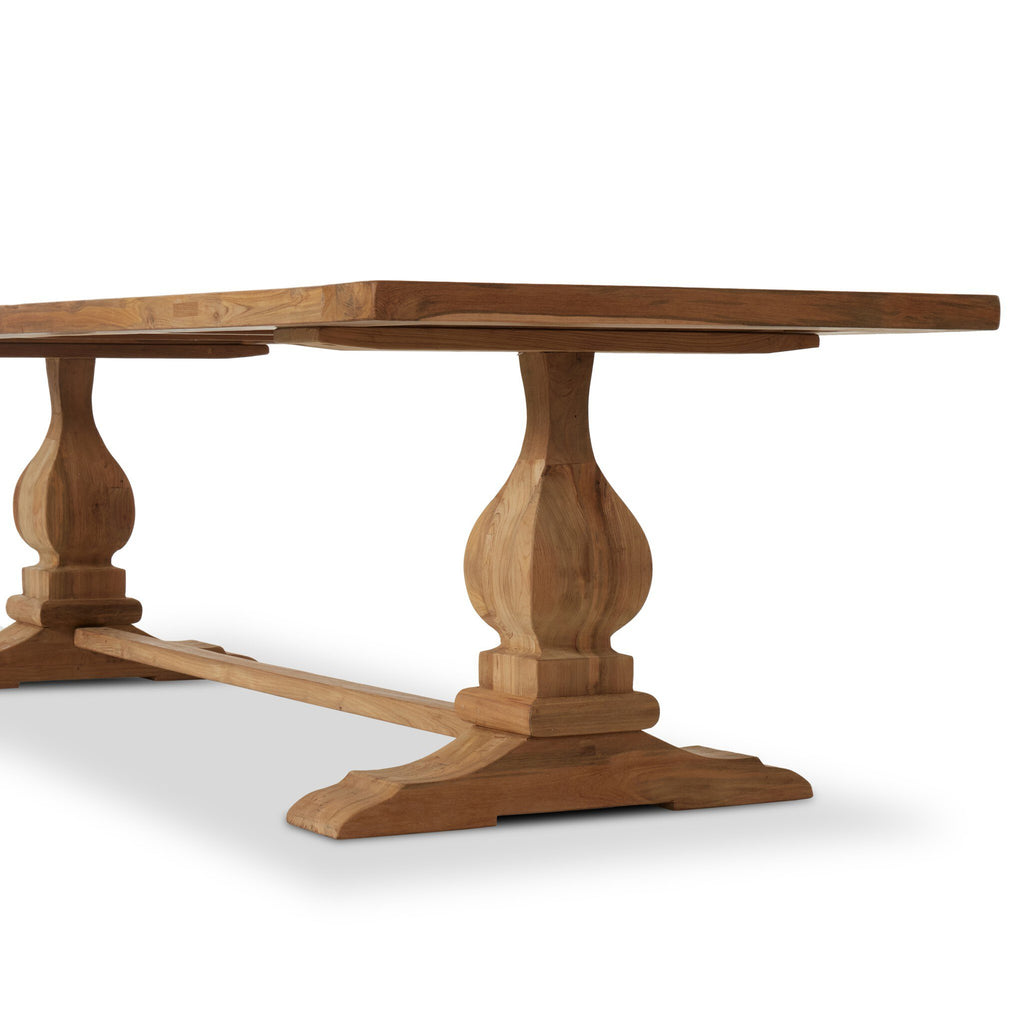 Novell Outdoor Dining Table-111" - Reclaimed Natural FSC