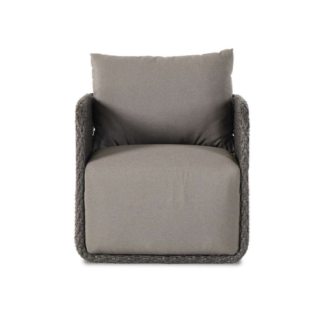 Geneva Outdoor Swivel Chair - Venao Charcoal