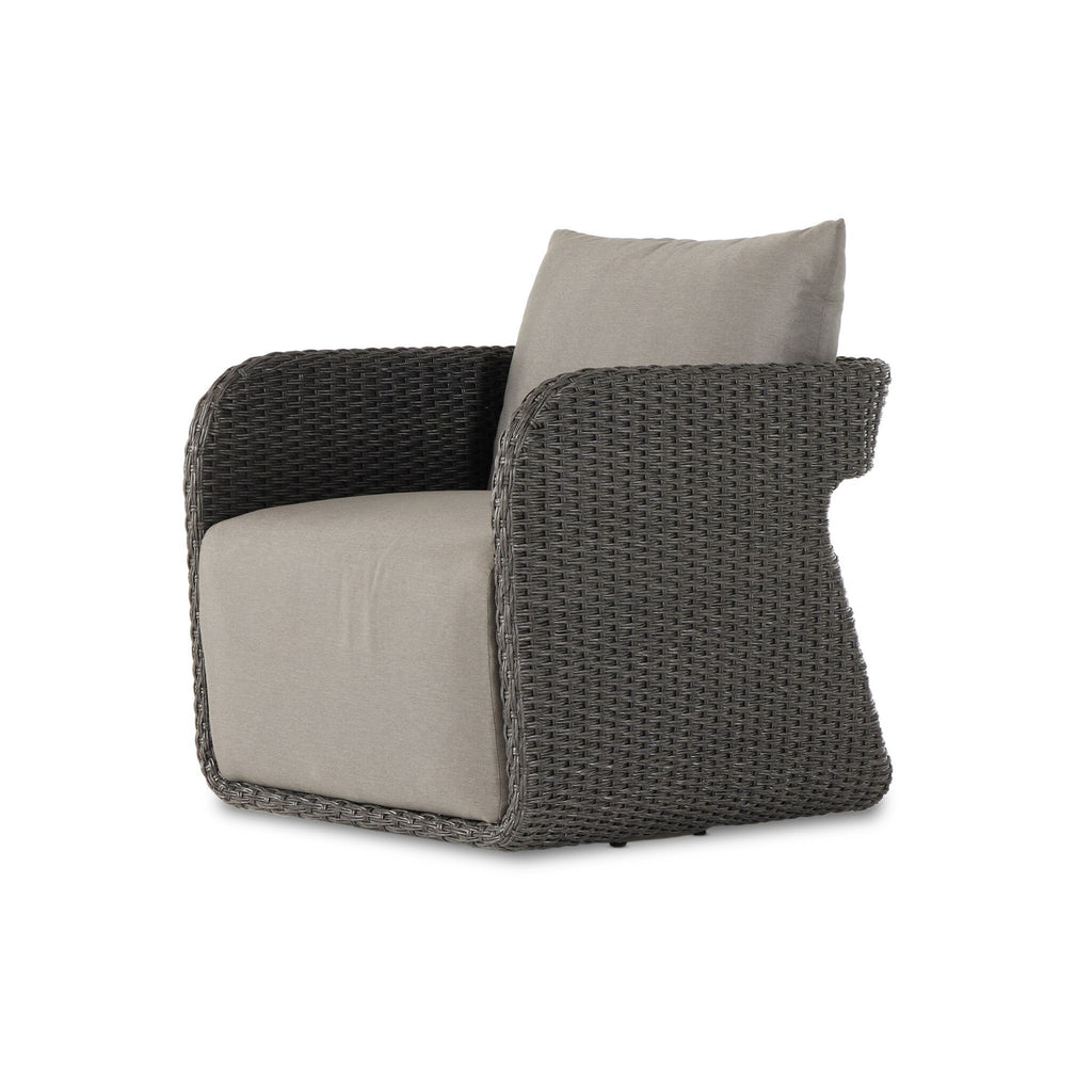 Geneva Outdoor Swivel Chair - Venao Charcoal