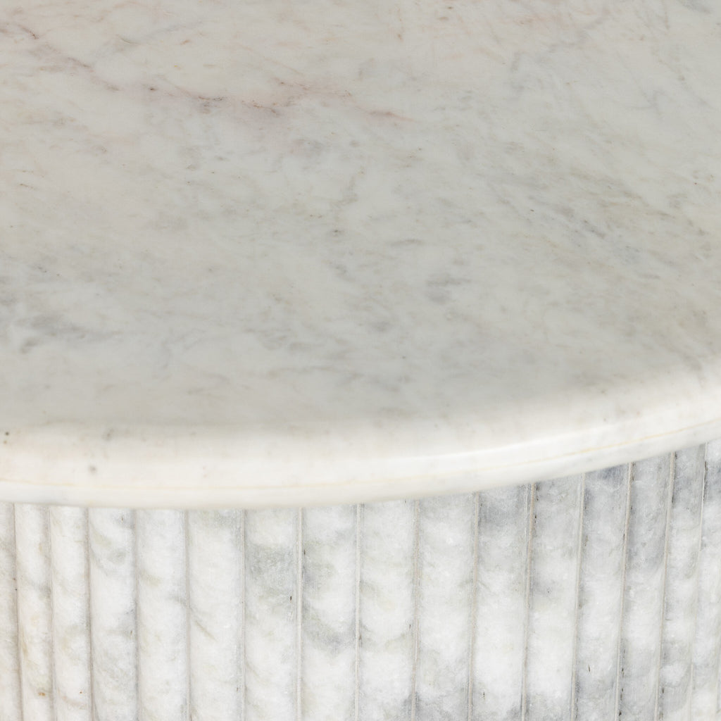 Oranda Coffee Table - Polished White Marble w/ Sealant