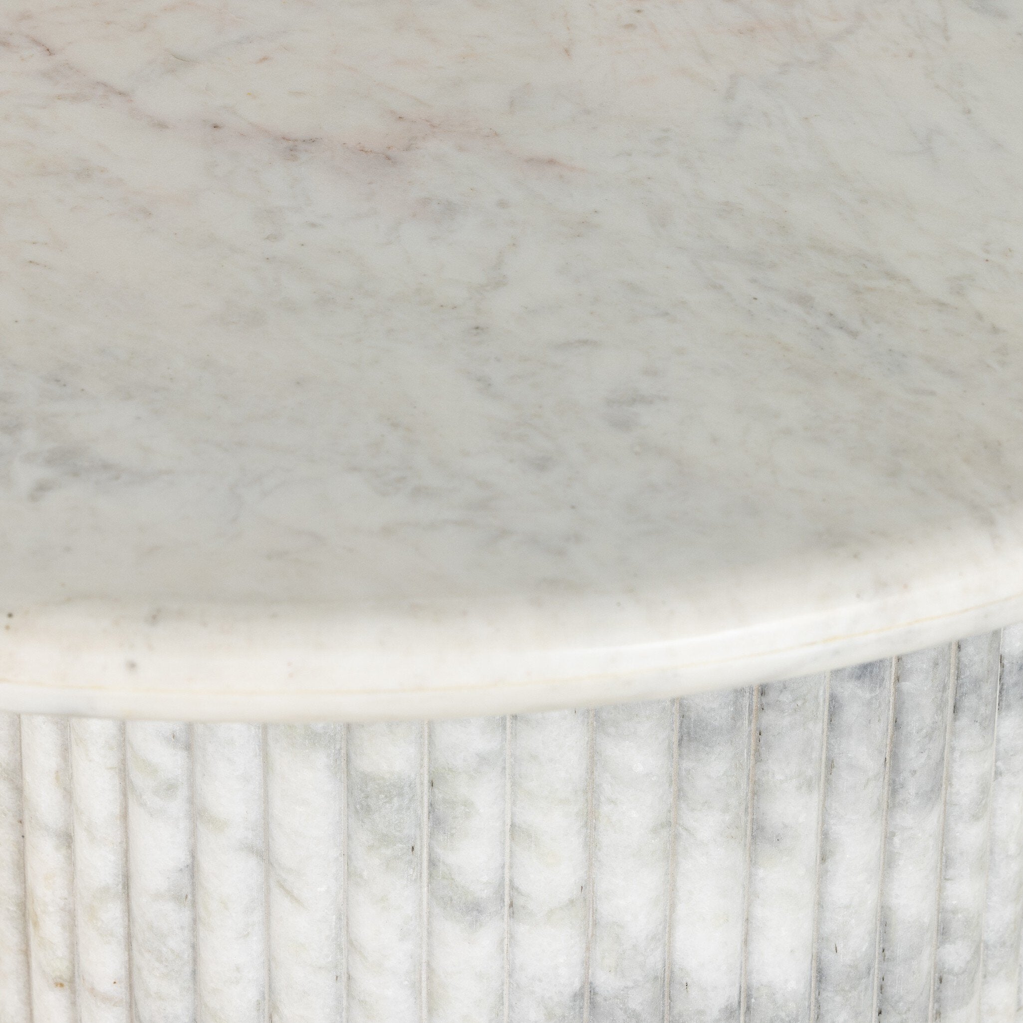 Oranda Coffee Table - Polished White Marble w/ Sealant