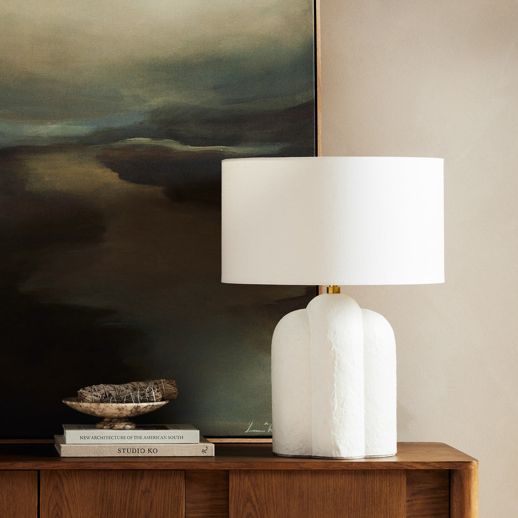 Koa Table Lamp - Adobe Textured Concrete
