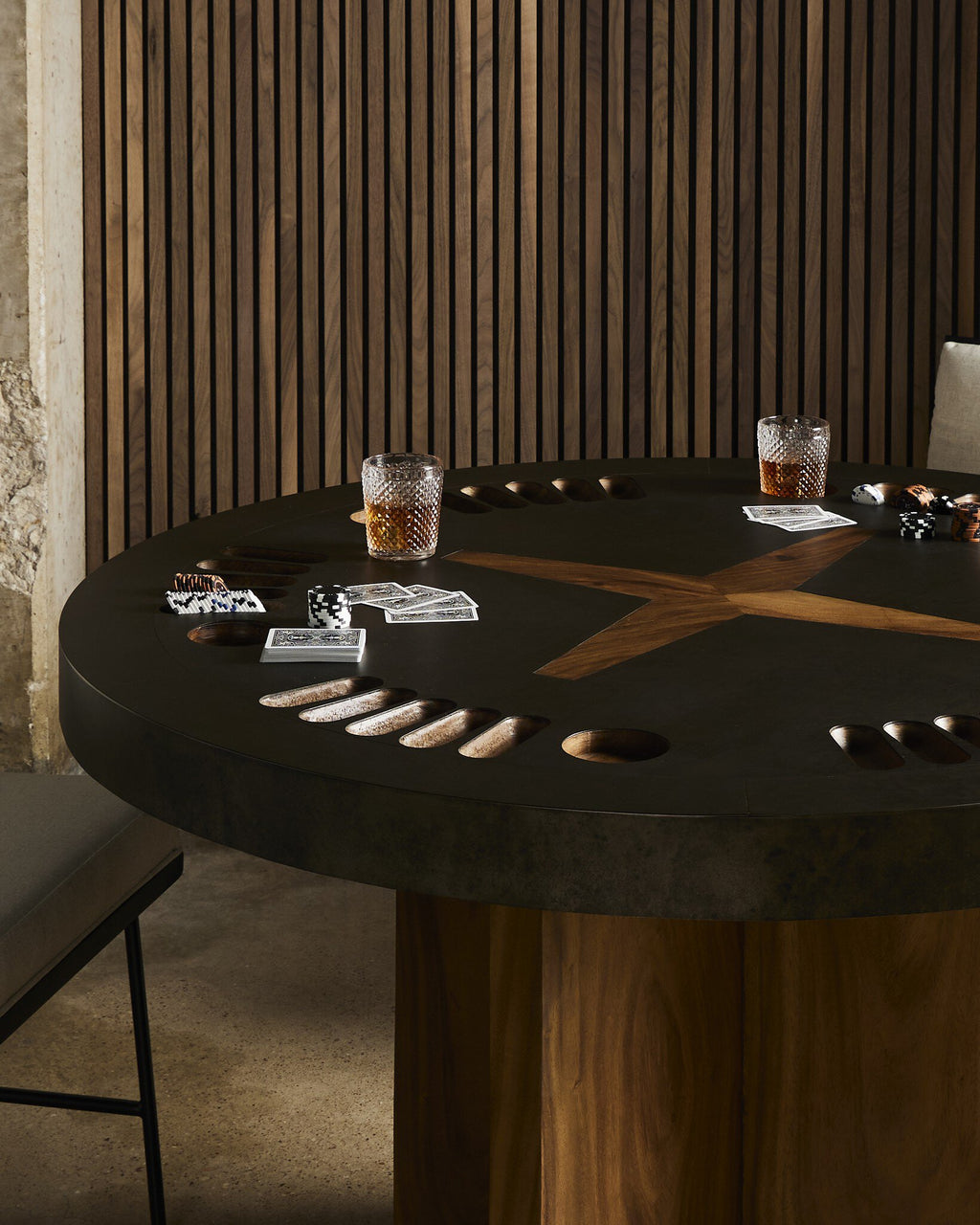Poker Table - Aged Metal