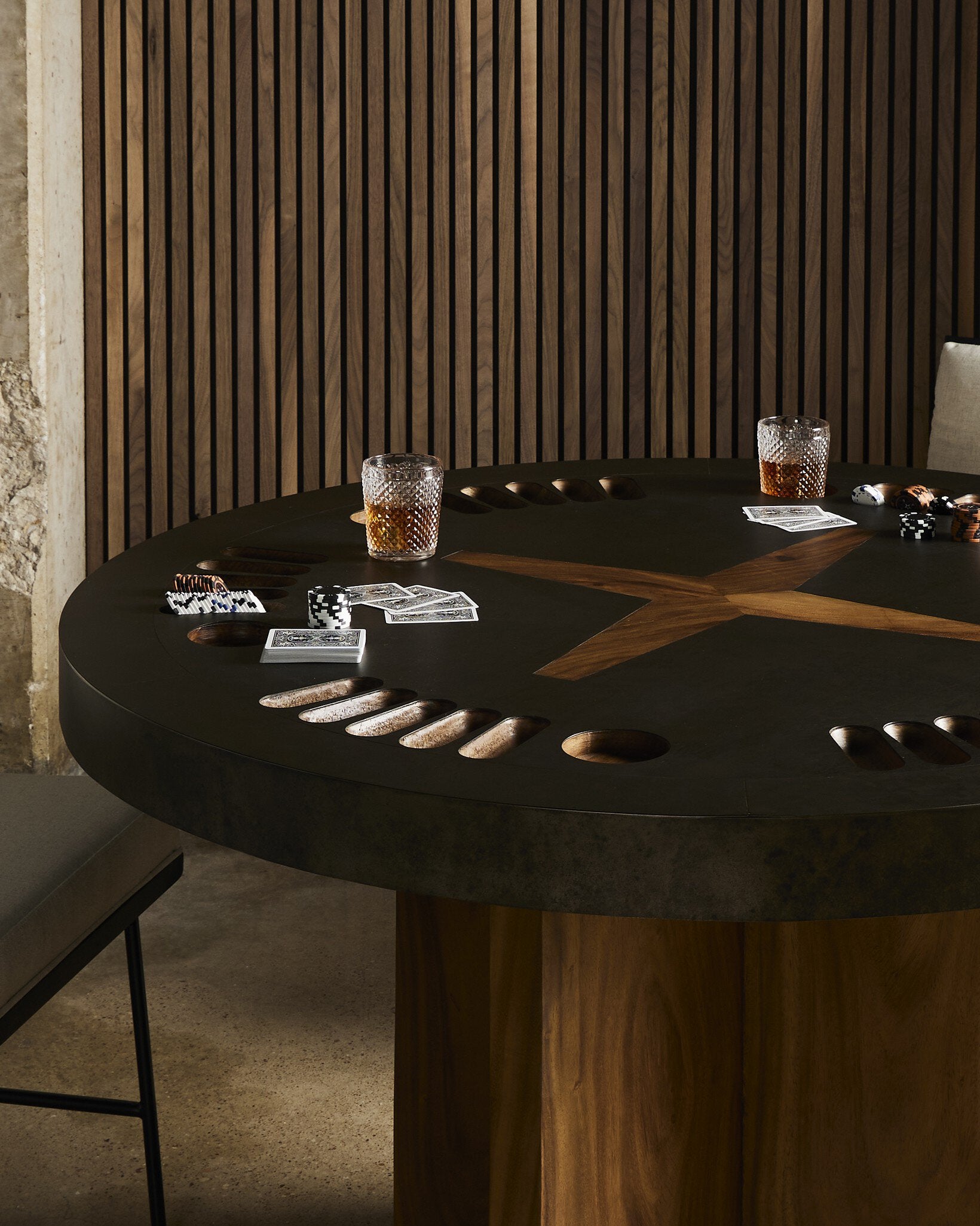 Poker Table - Aged Metal