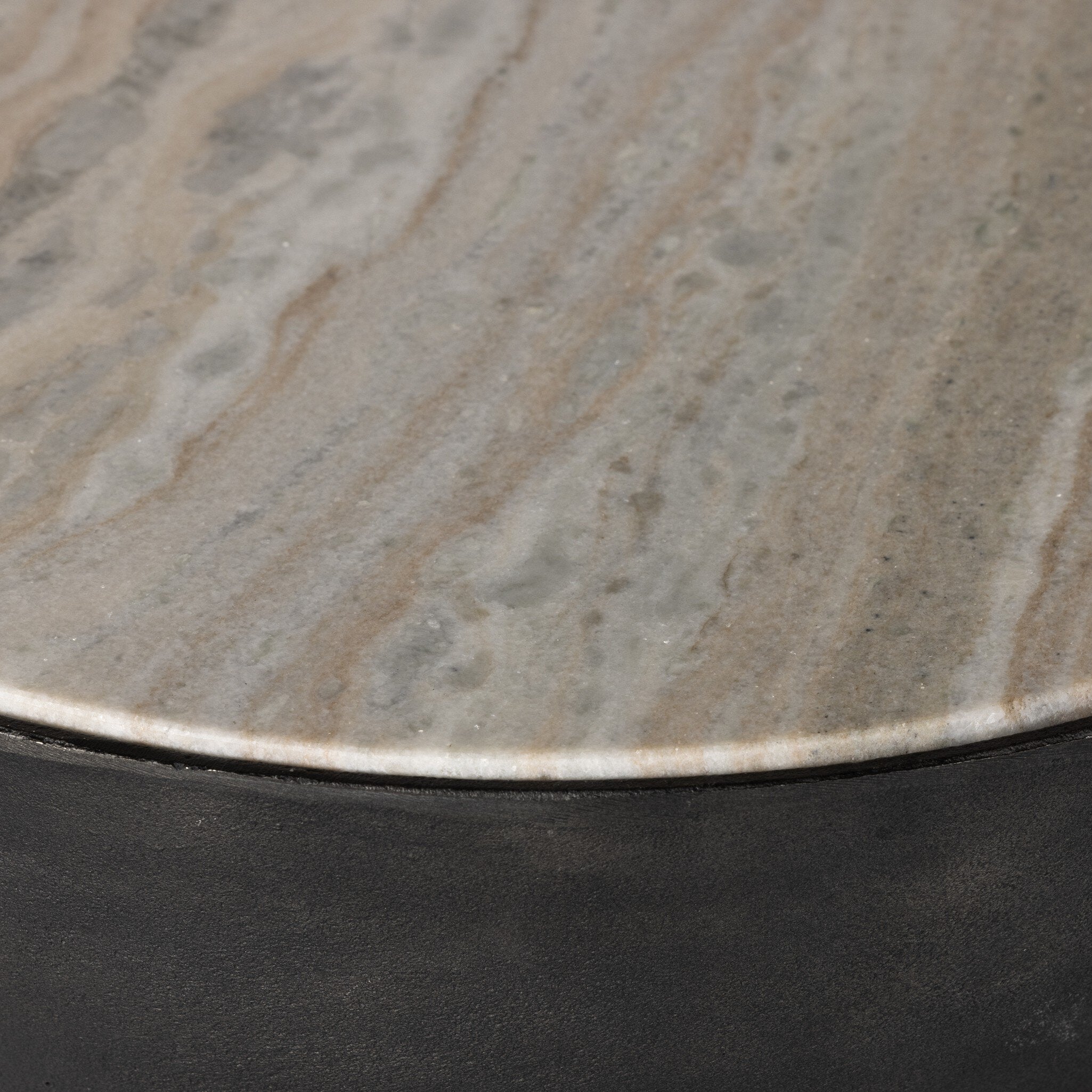 Corbett End Table - Creamy Taupe Marble