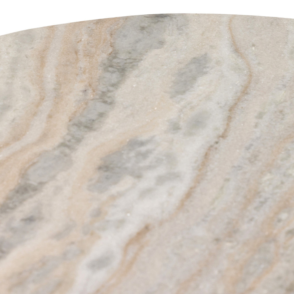 Corbett End Table - Creamy Taupe Marble