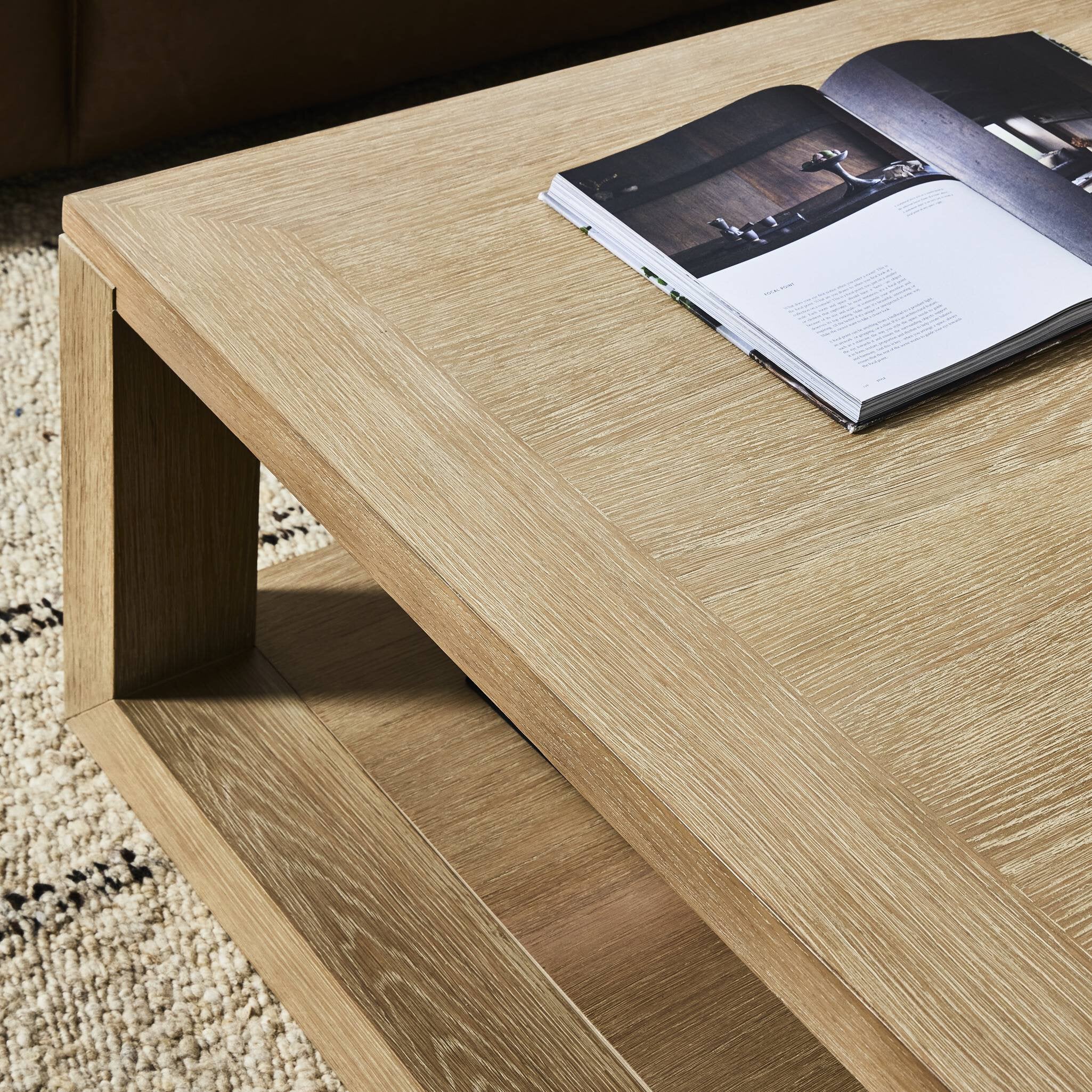 Thomas Coffee Table - Bleached Oak Veneer