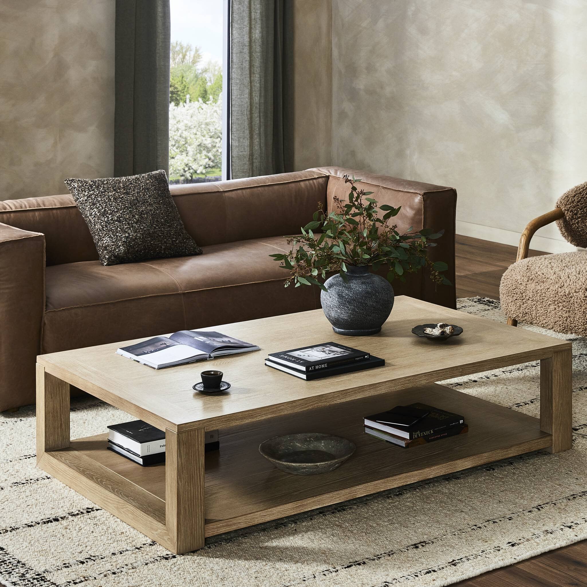 Thomas Coffee Table - Bleached Oak Veneer