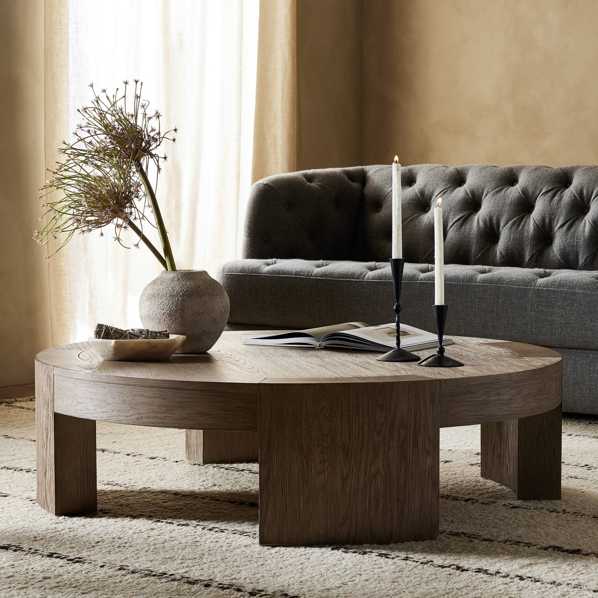 Sheffield Coffee Table - Warm Natural Flat Oak Veneer | Small