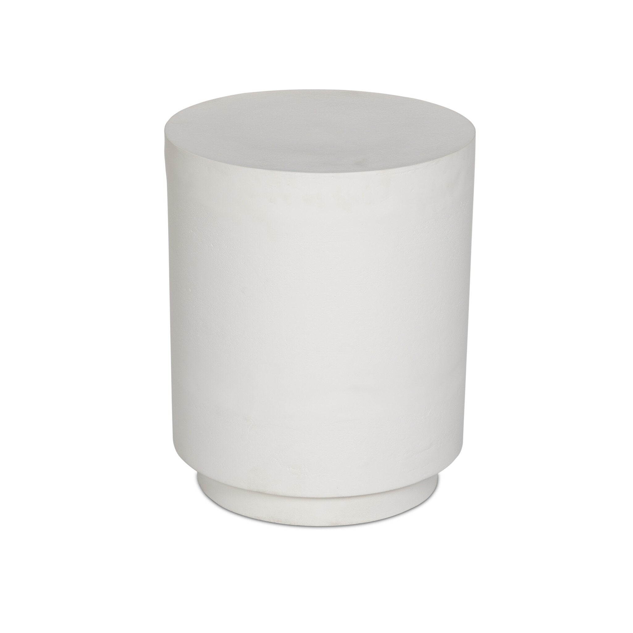 Javi Outdoor End Table - Matte White Cast Aluminum