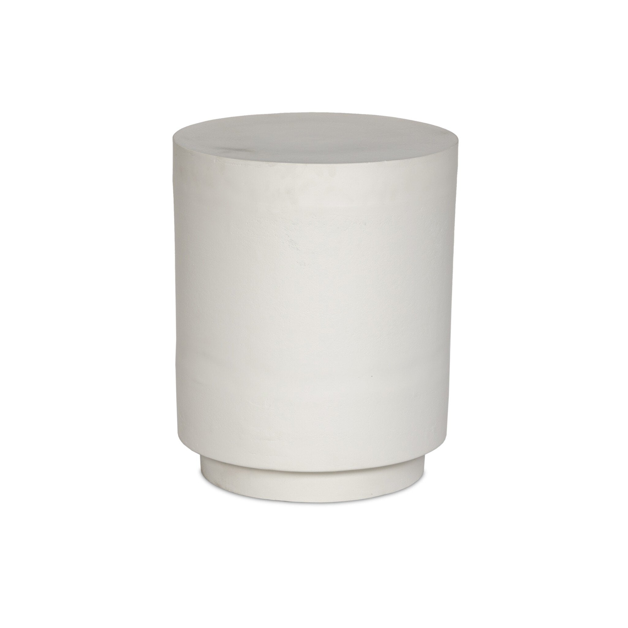 Javi Outdoor End Table - Matte White Cast Aluminum