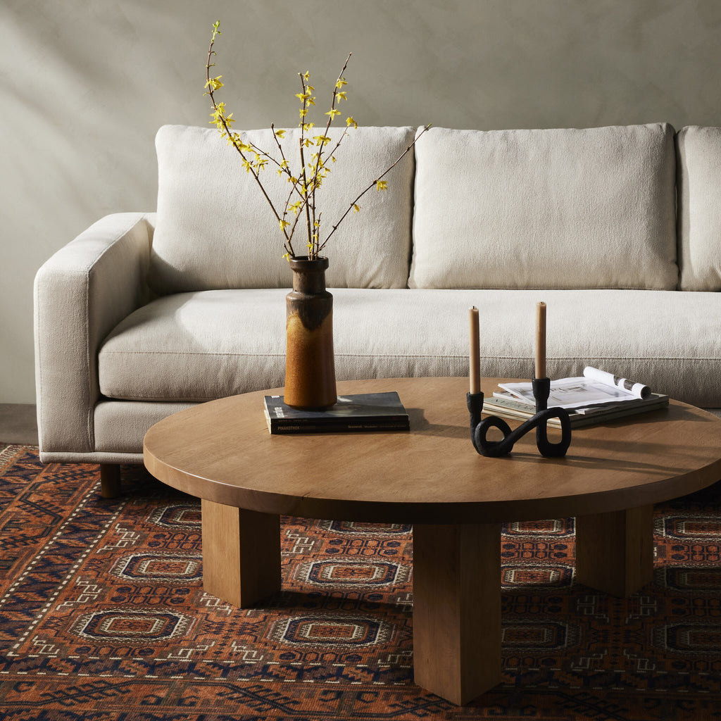 Mesa Round Coffee Table - Light Brushed Parawood | 48"