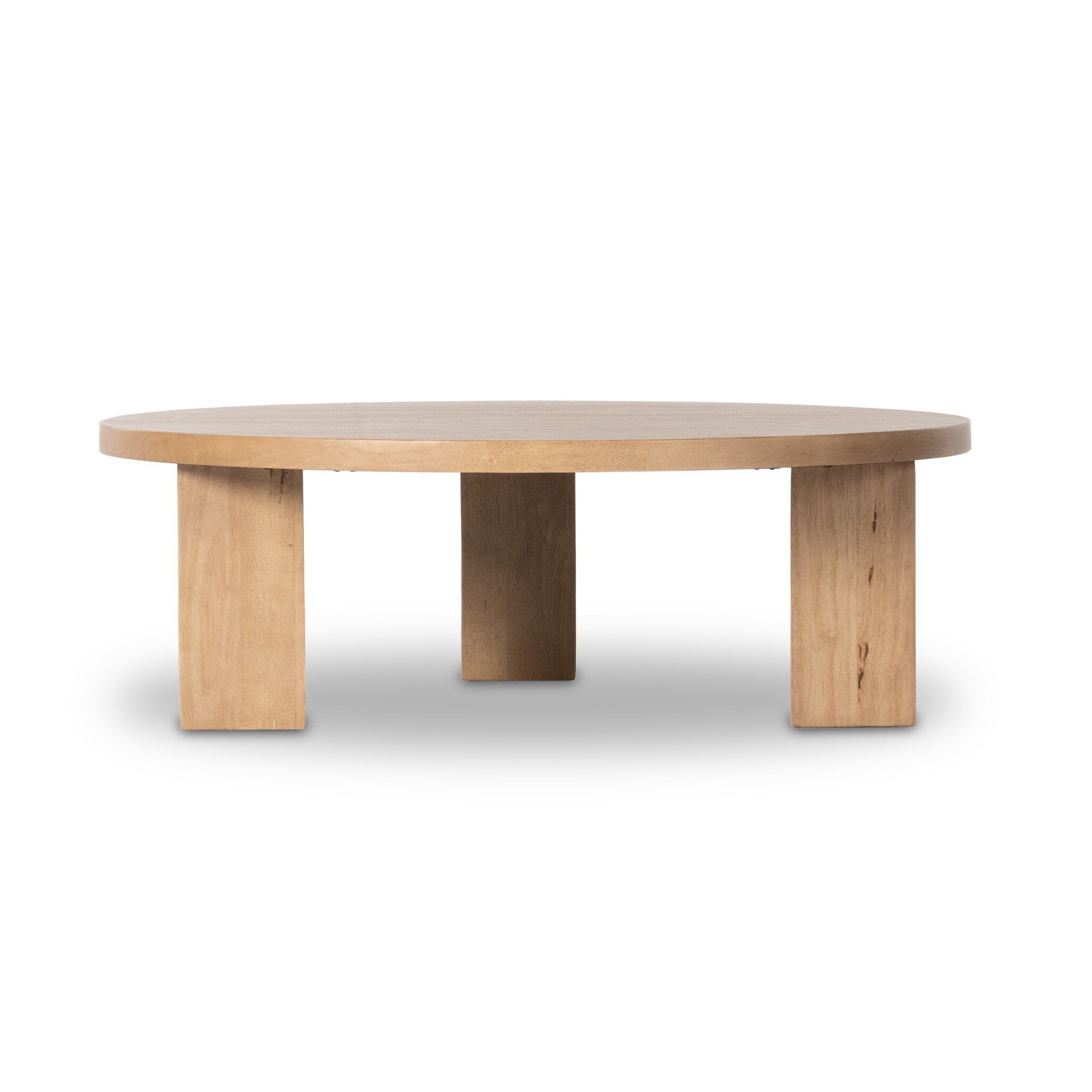 Mesa Round Coffee Table - Light Brushed Parawood | 48"