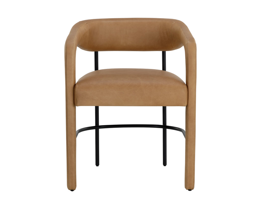 Mavia Dining Armchair - Ludlow Sesame Leather