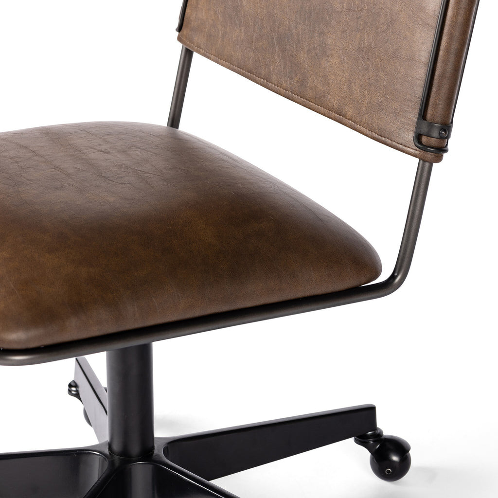 Wharton Desk Chair - Distressed Brown