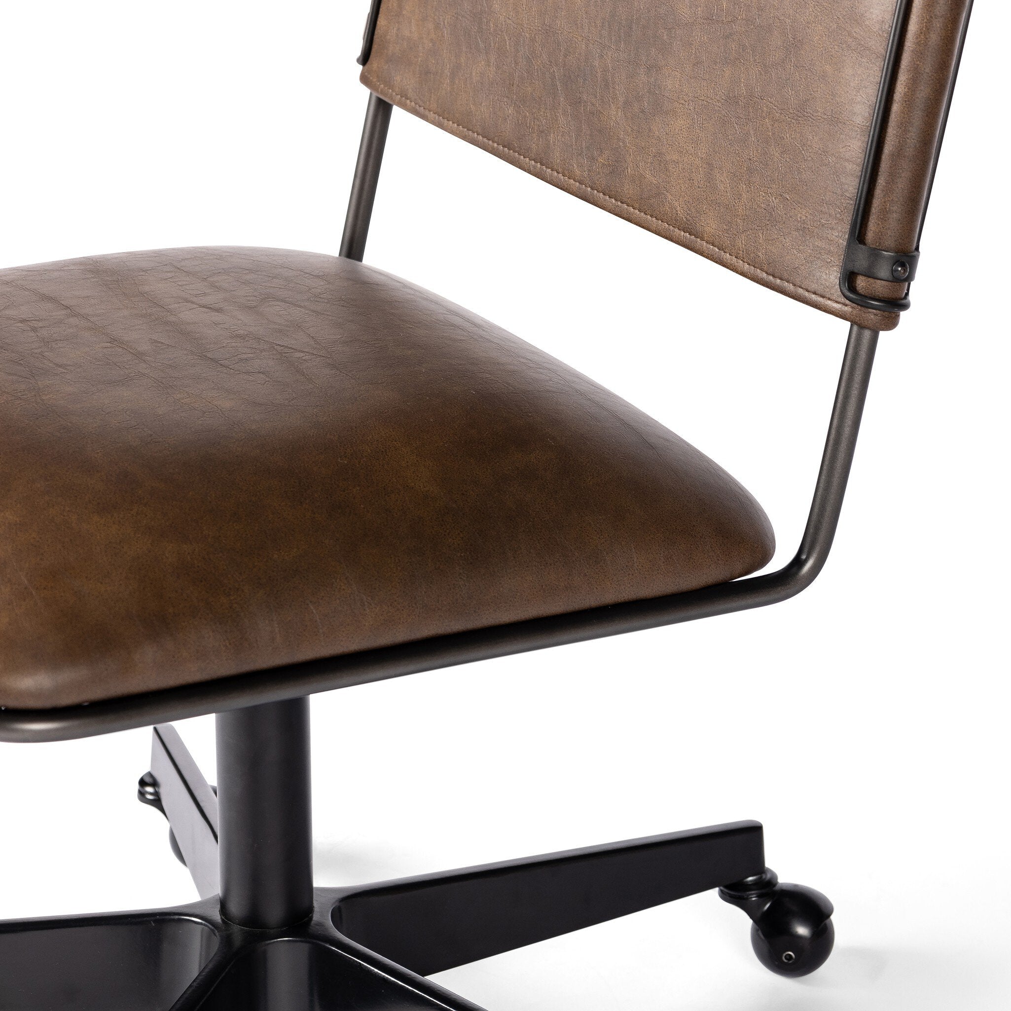 Wharton Desk Chair - Distressed Brown