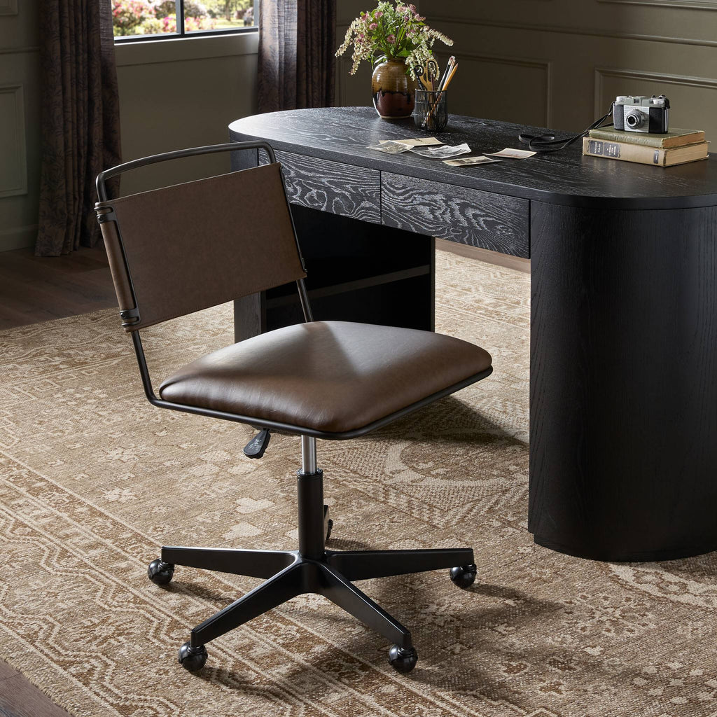 Wharton Desk Chair - Distressed Brown
