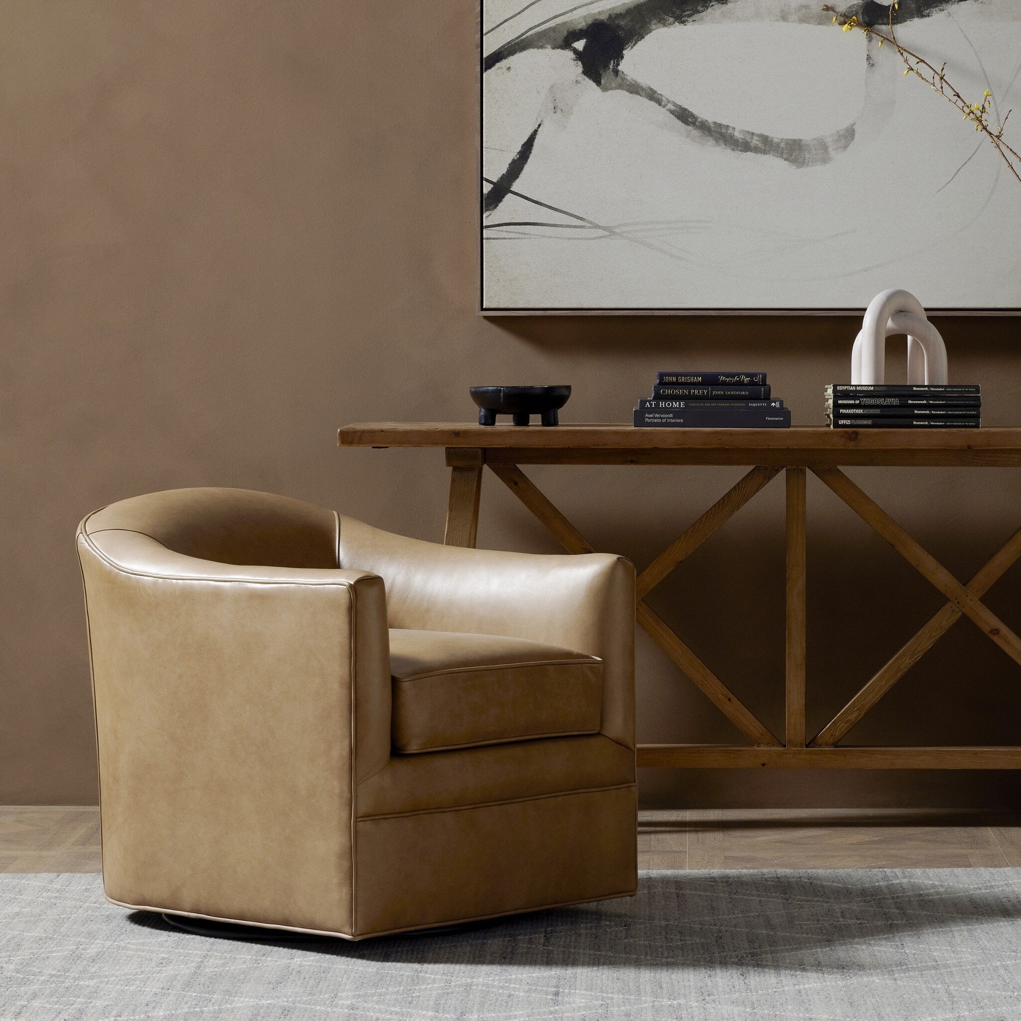 Quinton Swivel Chair - Osorno Taupe