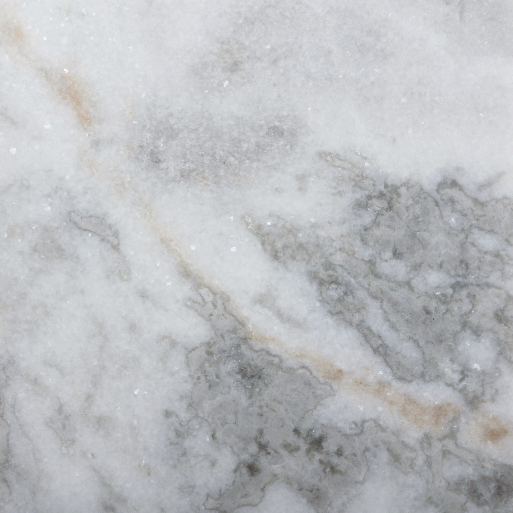 Modern Marble Pedestal - White & Grey Speckled Marble