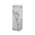 Modern Marble Pedestal - White & Grey Speckled Marble