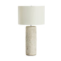 Ozer Table Lamp - Reactive White Glaze