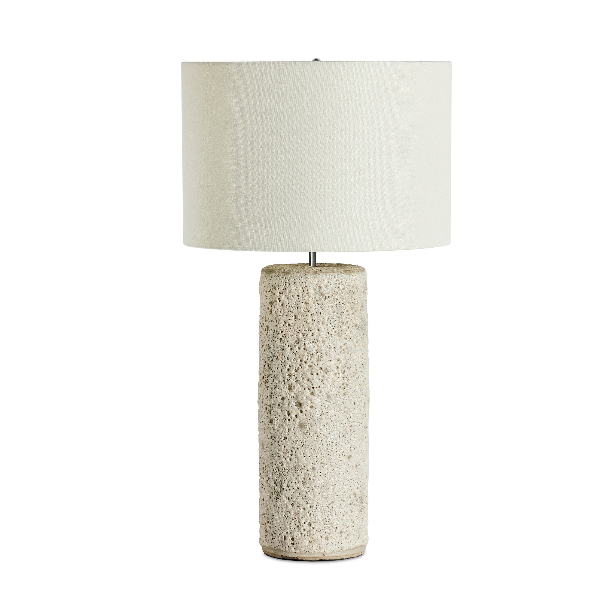 Ozer Table Lamp - Reactive White Glaze