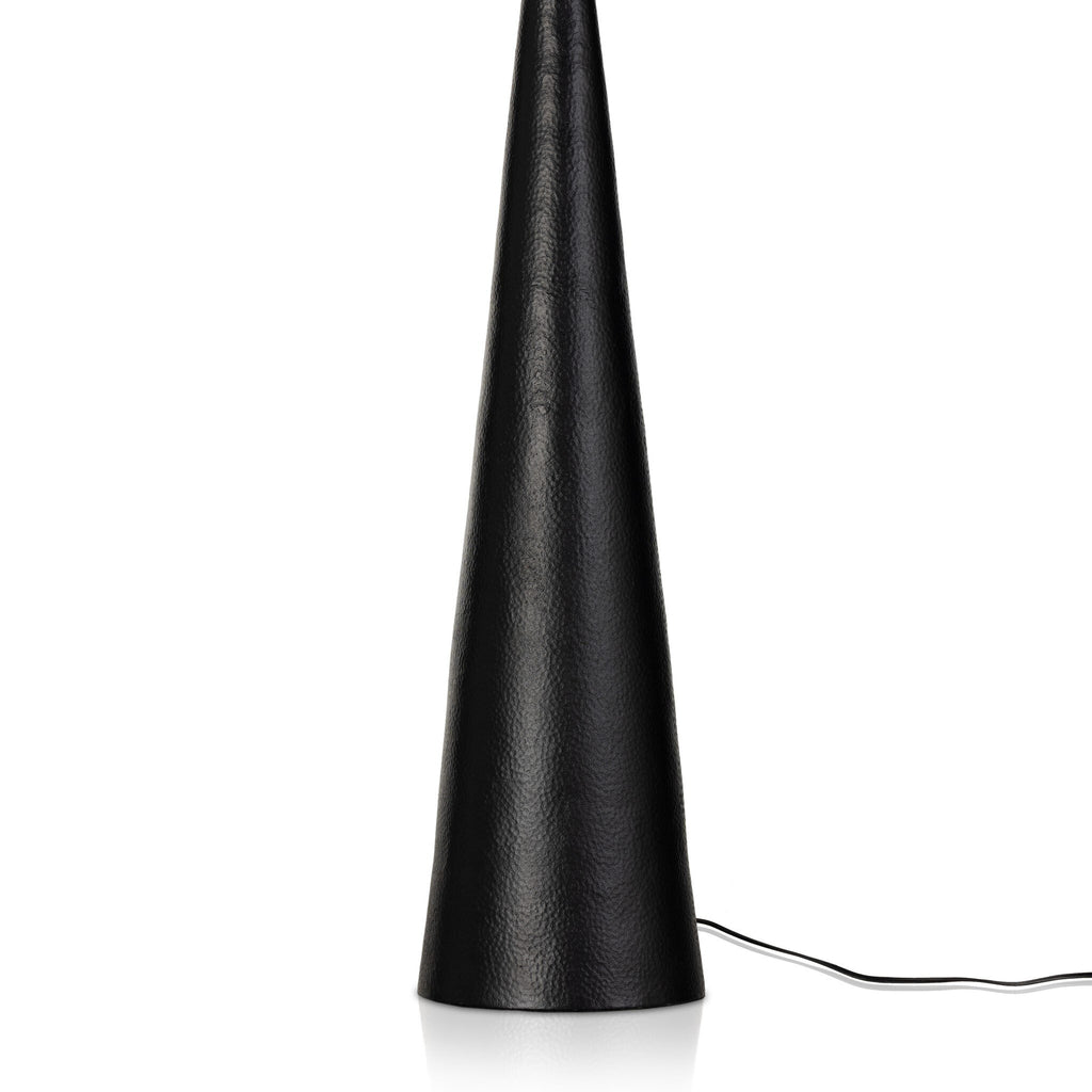Ziggy Floor Lamp - Hammered Black Aluminum