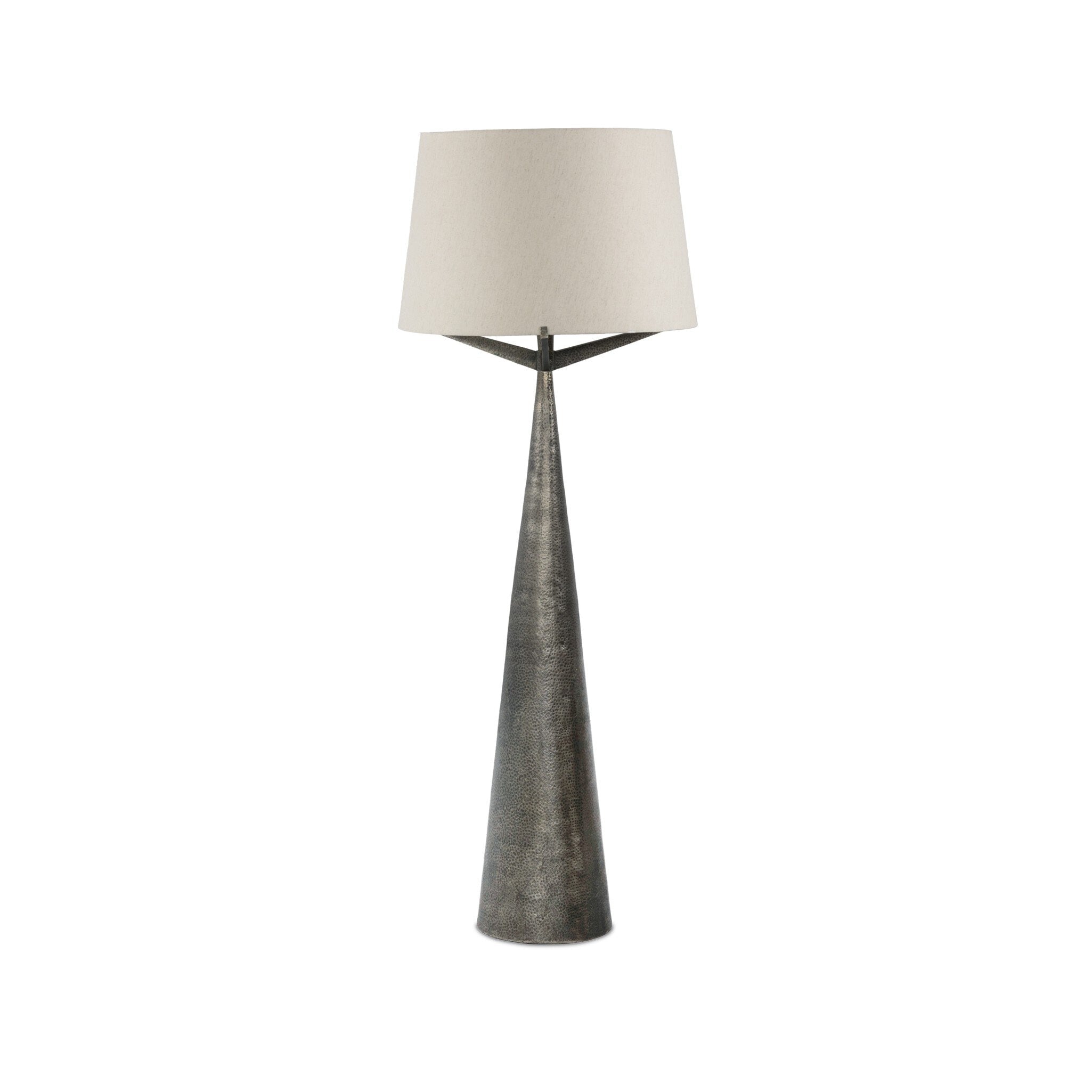 Ziggy Floor Lamp - Hammered Smoked Nickel