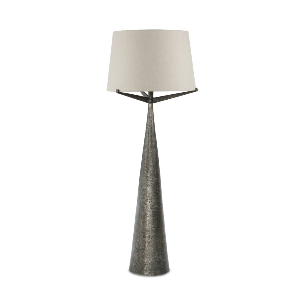 Ziggy Floor Lamp - Hammered Smoked Nickel