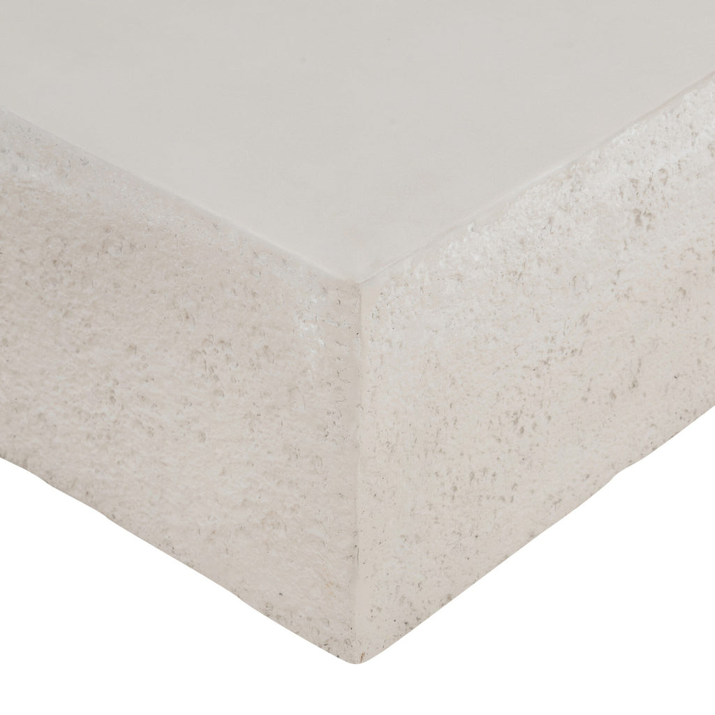Otero Rectangular Outdoor Coffee Table - Matte Stone