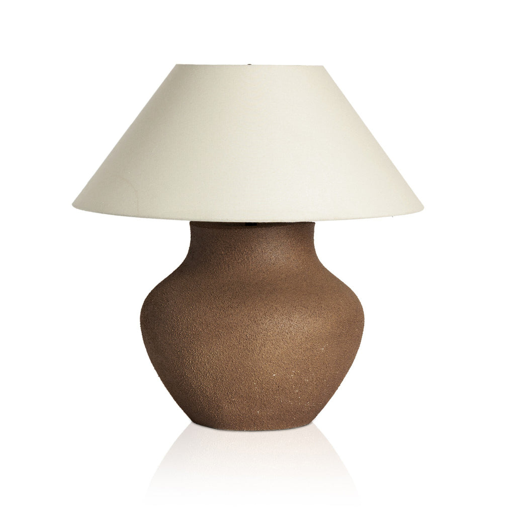 Parma Table Lamp - Textured Dark Sand Porcelain | Smooth Shade