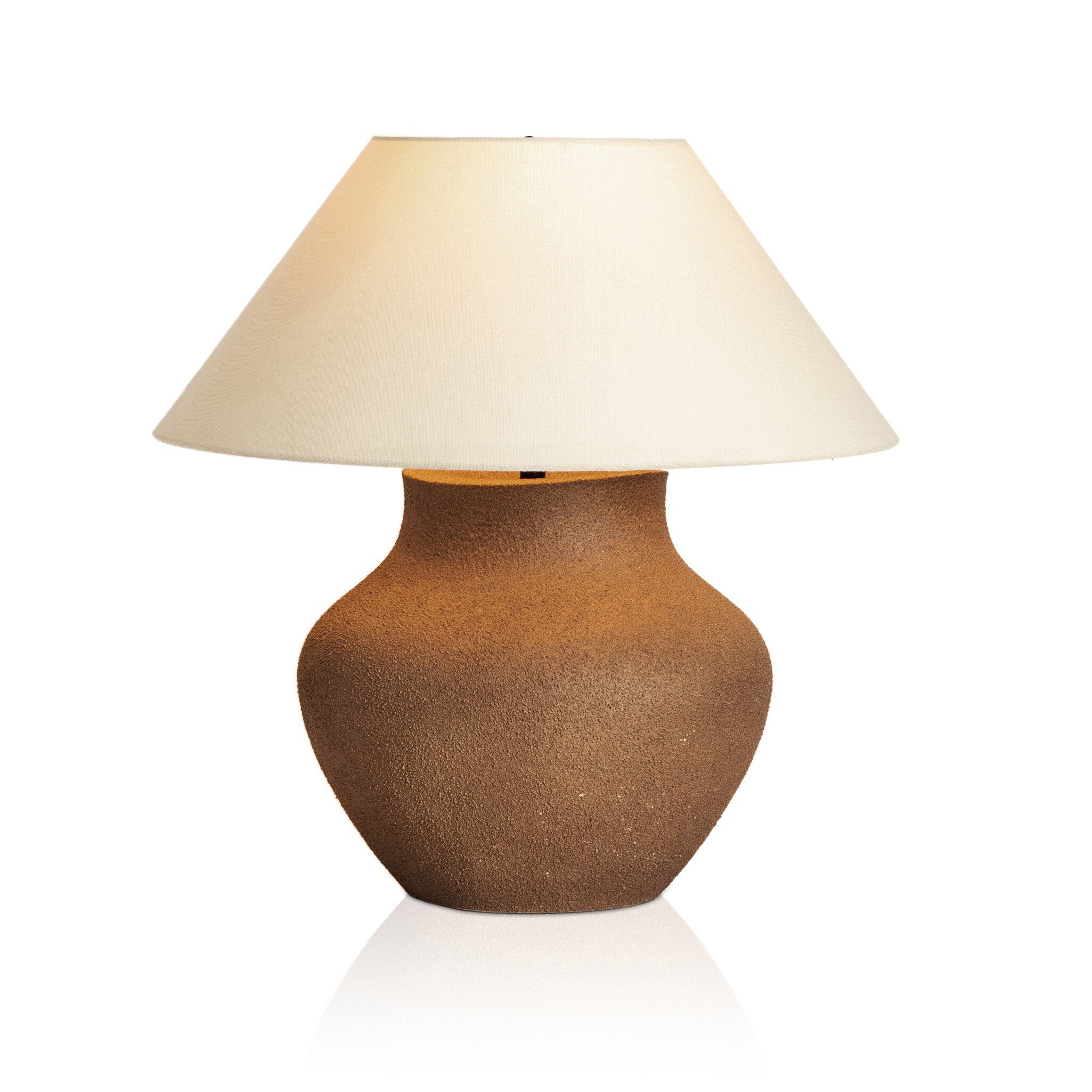 Parma Table Lamp - Textured Dark Sand Porcelain | Smooth Shade
