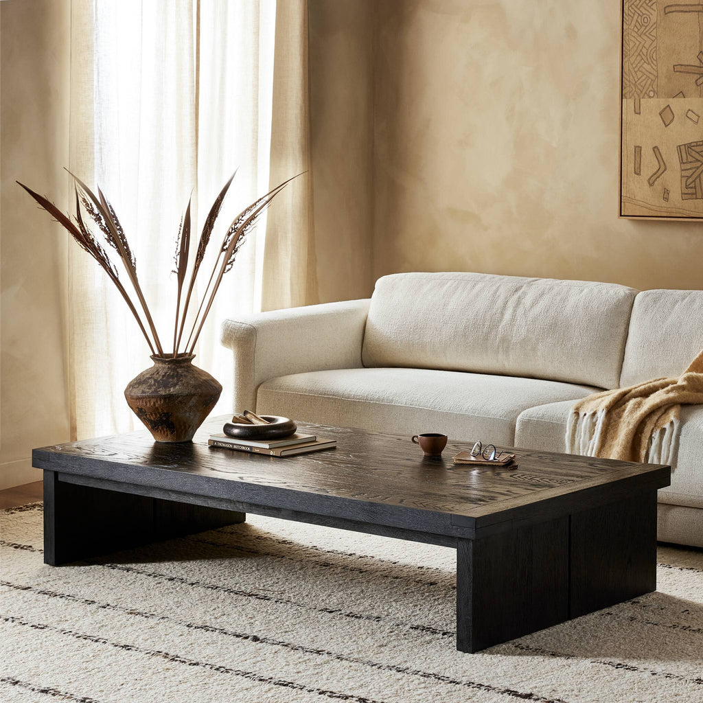 Warby Coffee Table - Worn Black Veneer