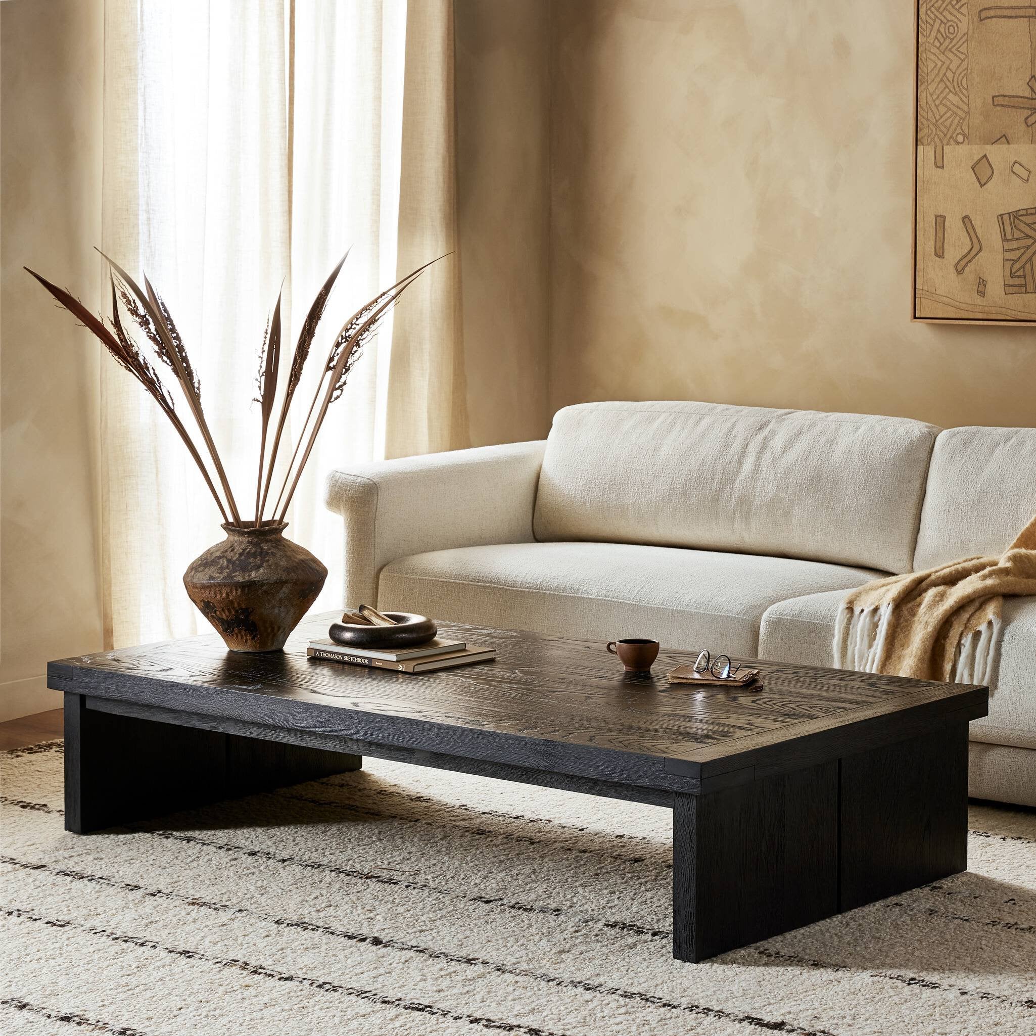 Warby Coffee Table - Worn Black Veneer