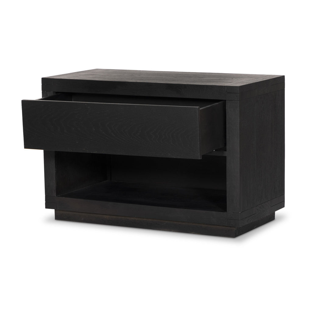 Warby Nightstand - Worn Black Veneer