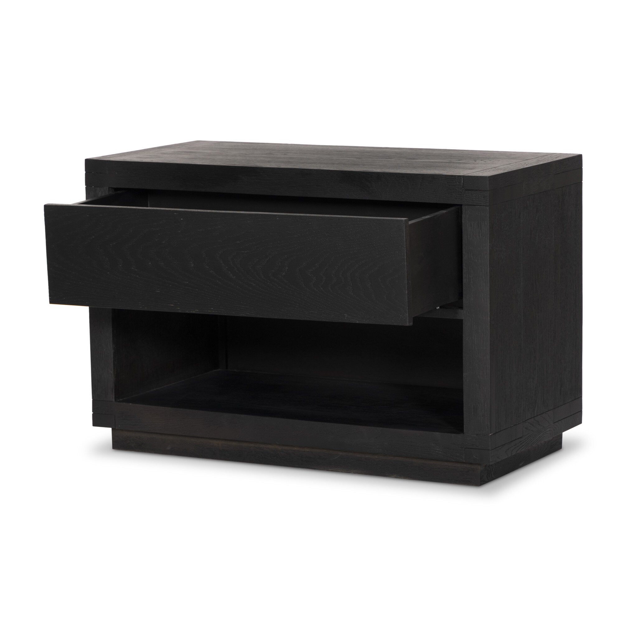 Warby Nightstand - Worn Black Veneer