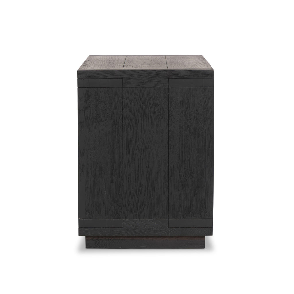 Warby Nightstand - Worn Black Veneer