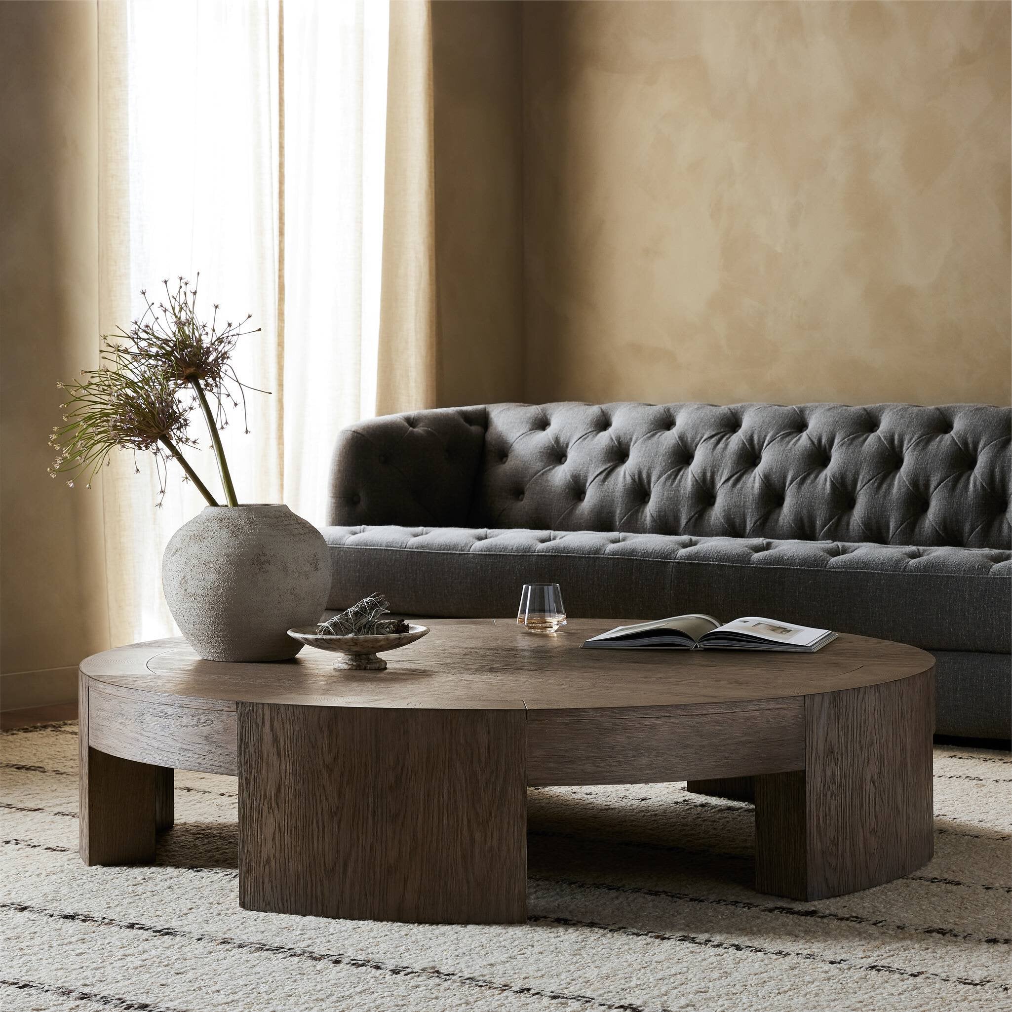 Sheffield Coffee Table - Warm Natural Flat Oak Veneer | Large