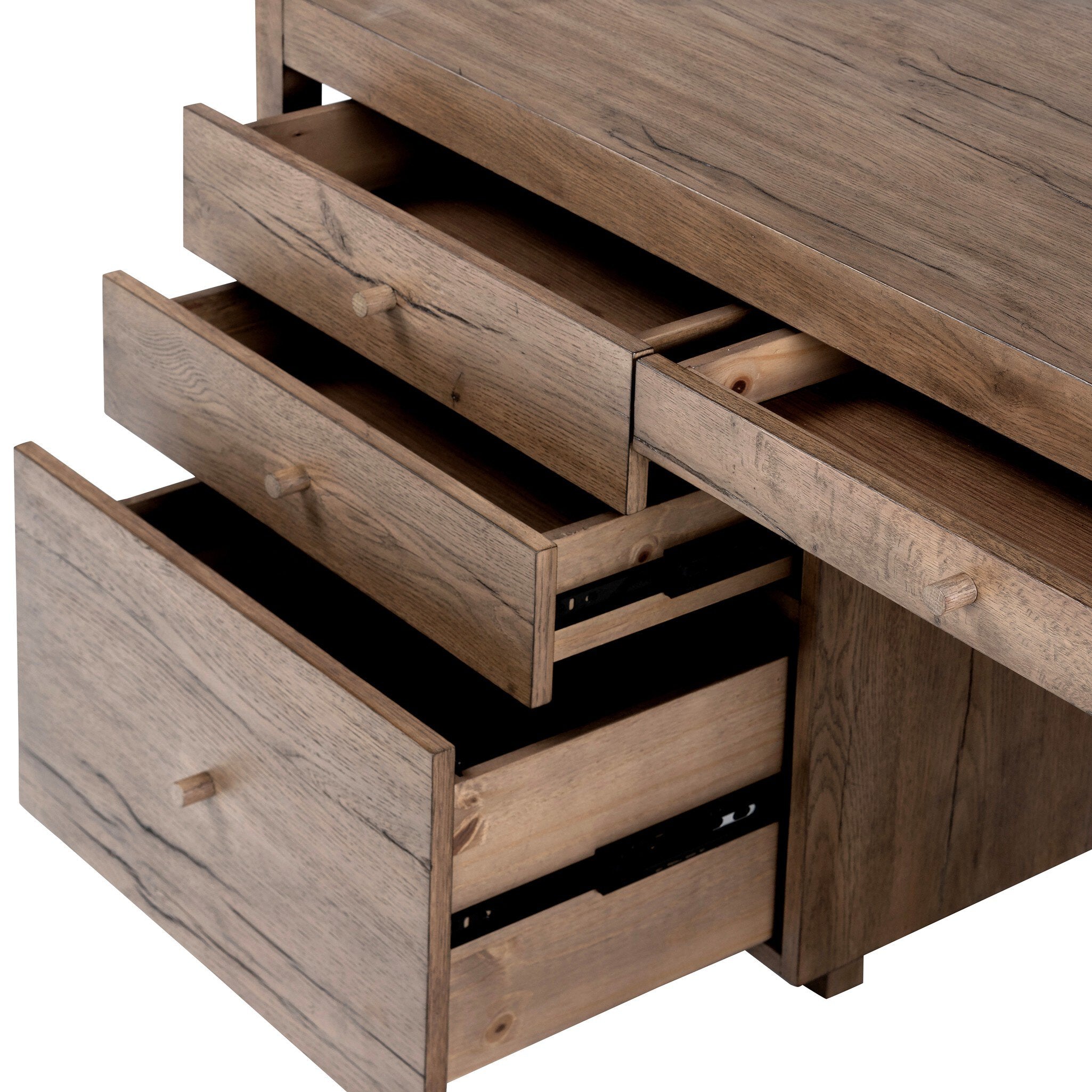 Suspension Desk - Rustic Grey Veneer