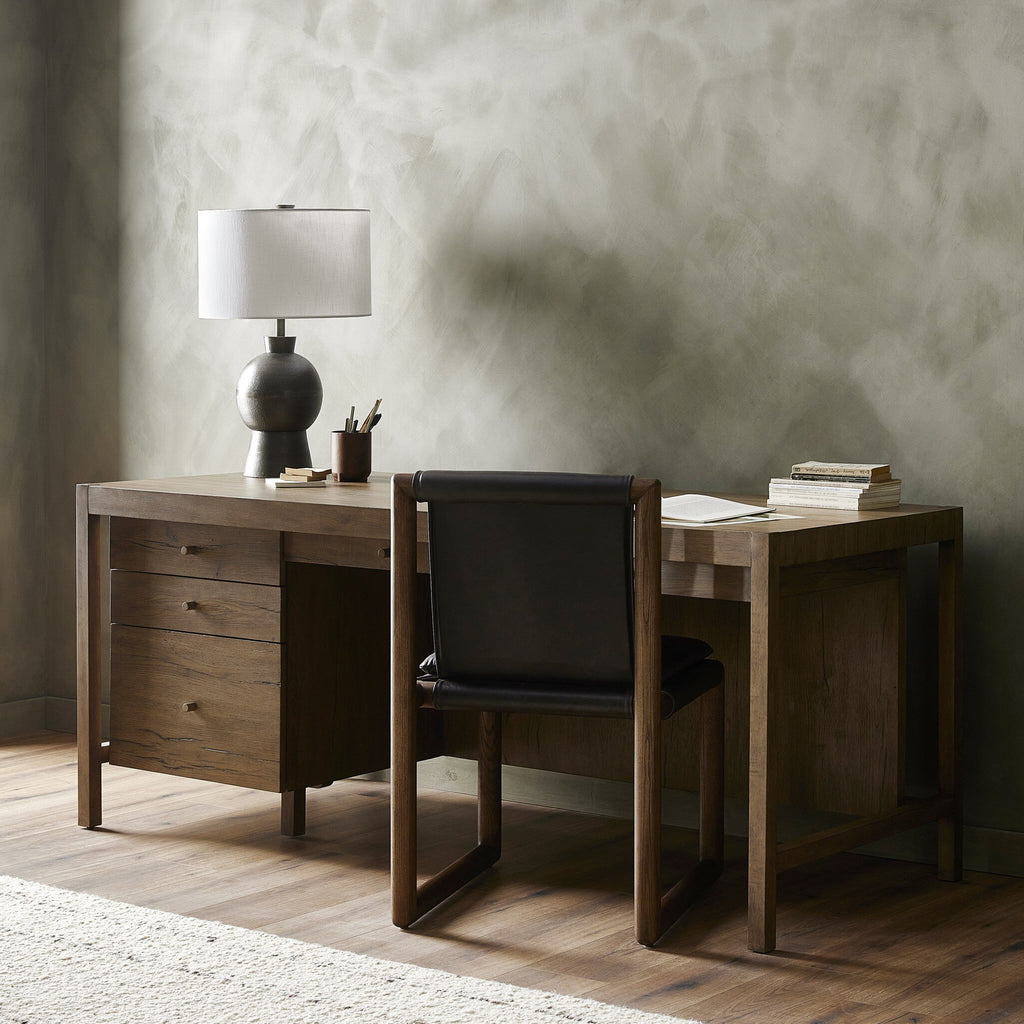 Suspension Desk - Rustic Grey Veneer
