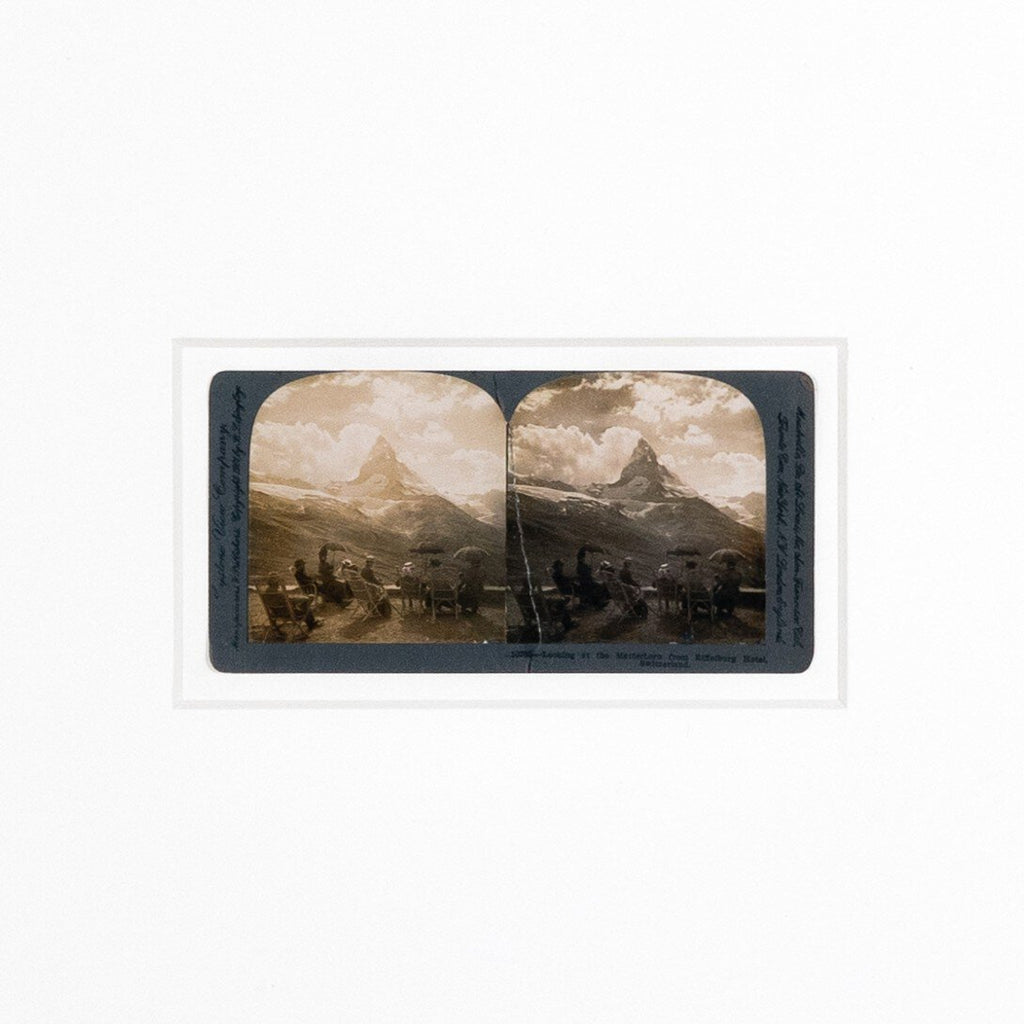 Looking At The Matterhorn by Gold Rush Art Co - Rustic 1.5 Walnut