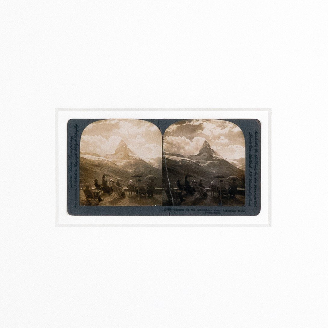 Looking At The Matterhorn by Gold Rush Art Co - Rustic 1.5 Walnut