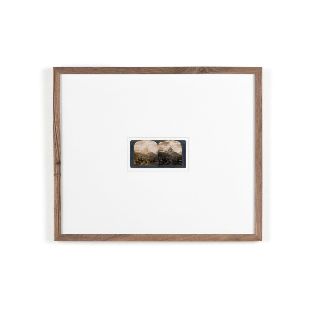Looking At The Matterhorn by Gold Rush Art Co - Rustic 1.5 Walnut