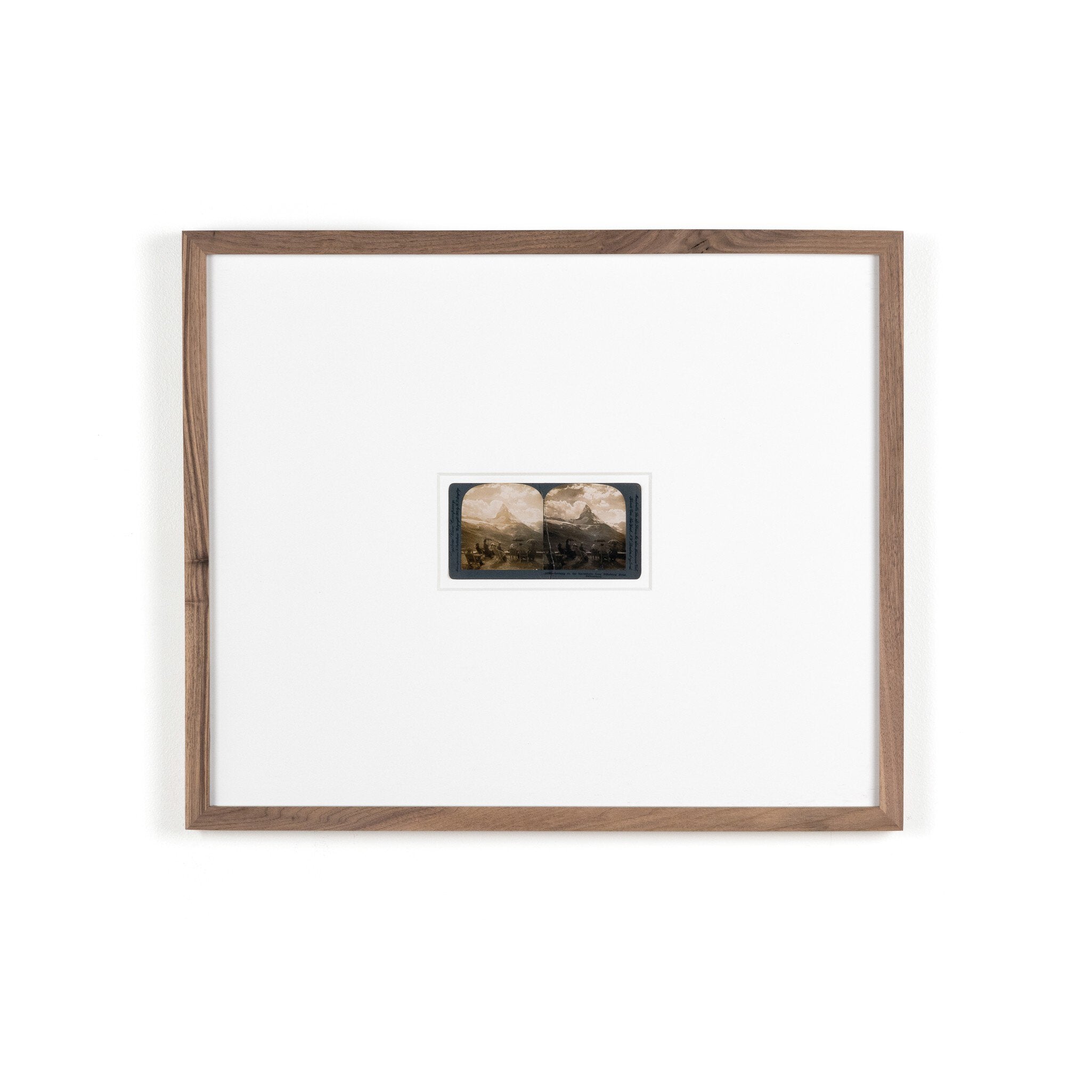 Looking At The Matterhorn by Gold Rush Art Co - Rustic 1.5 Walnut