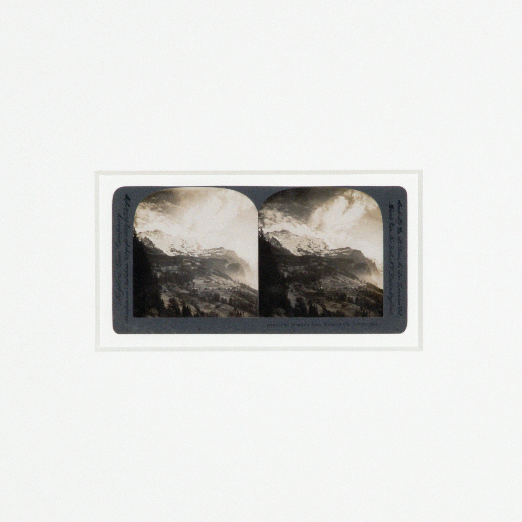 Swiss Alps by Gold Rush Art Co - Rustic 1.5 Walnut