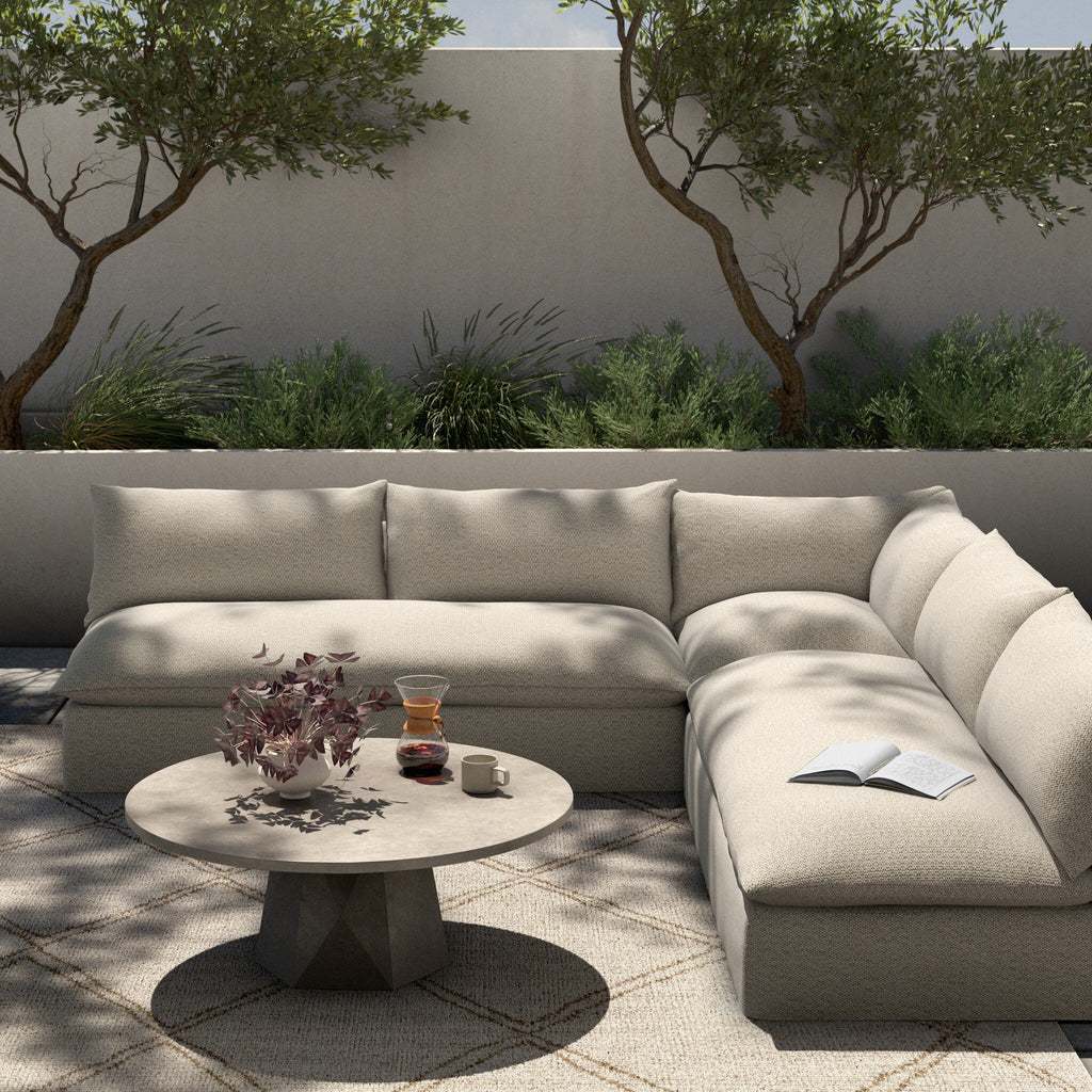 Grant Outdoor 3-Piece Sectional - Faye Sand