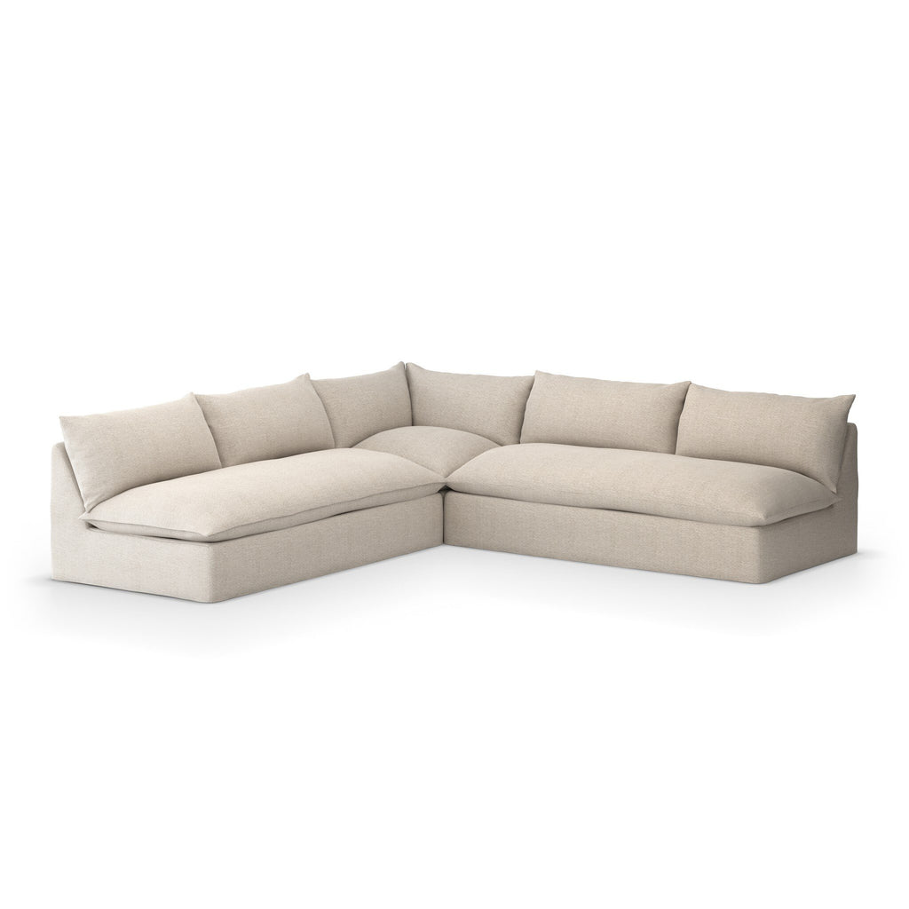 Grant Outdoor 3-Piece Sectional - Faye Sand
