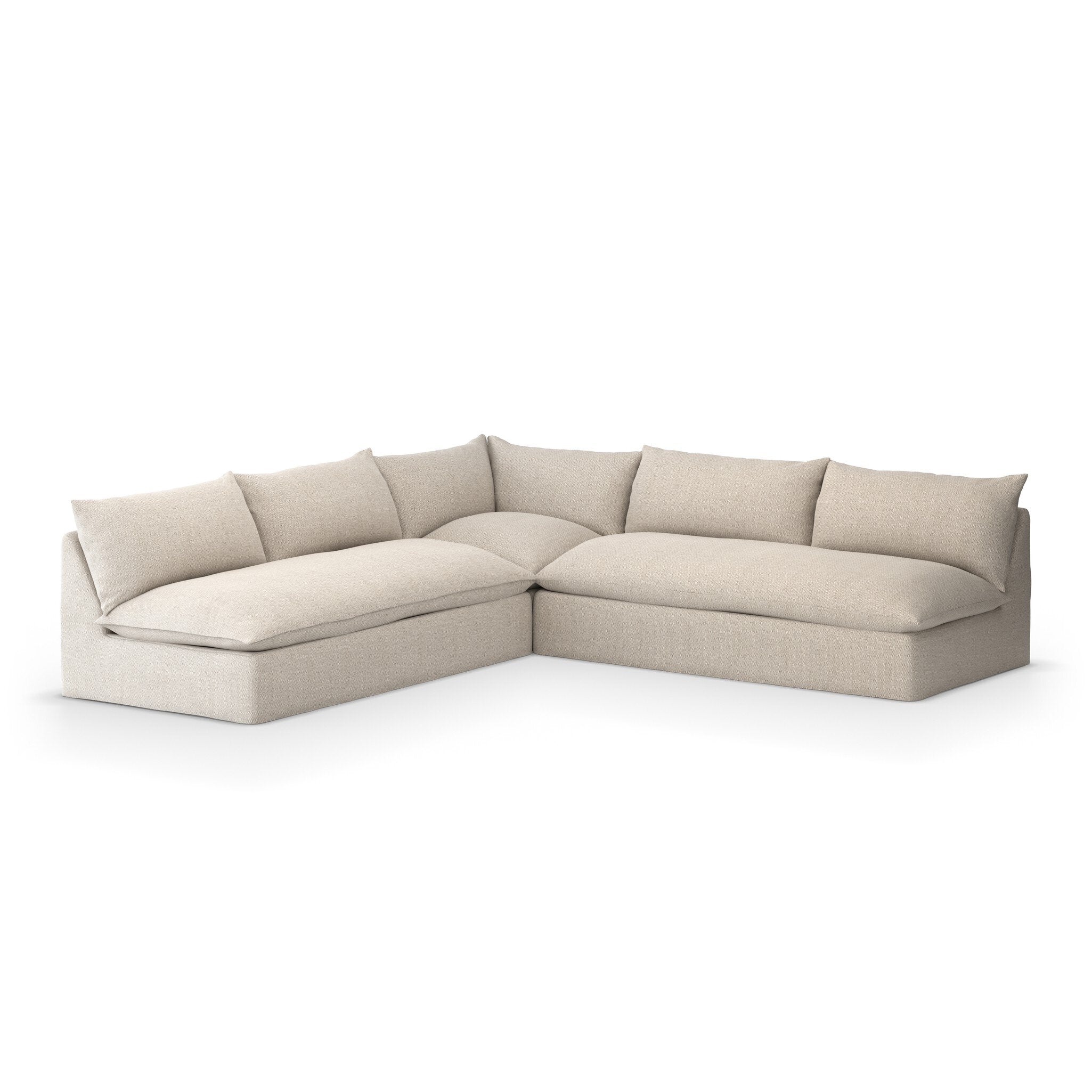 Grant Outdoor 3-Piece Sectional - Faye Sand