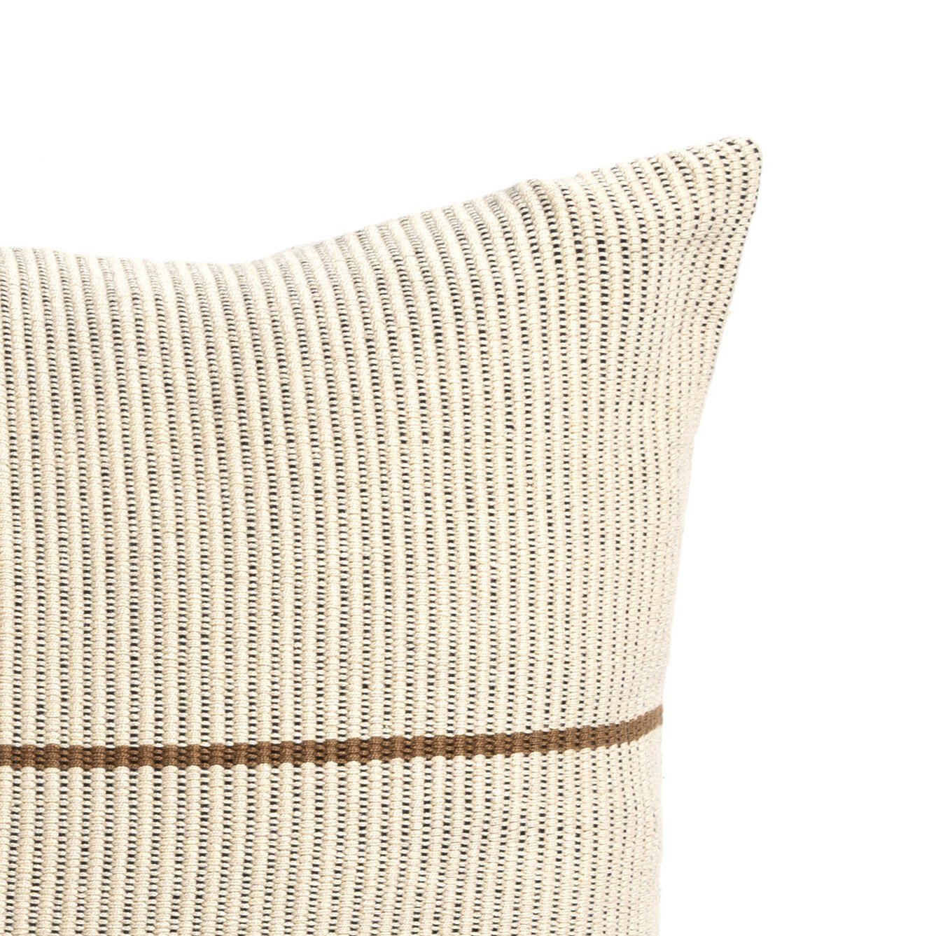 Handwoven Merido Pillow - Beige - Beige Cotton | 14" x 20"