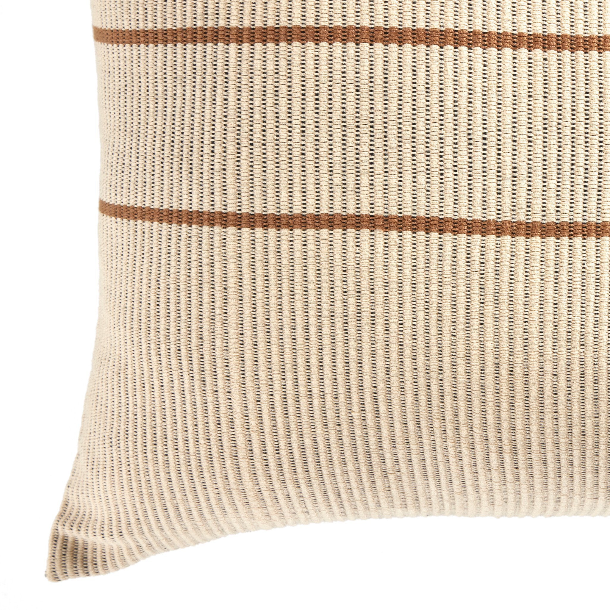 Handwoven Merido Pillow - Beige - Beige Cotton | 20" x 20"